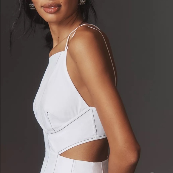 By Anthropologie Strappy Square-Neck
Apron Midi Dress NWOT - Picture 3 of 9